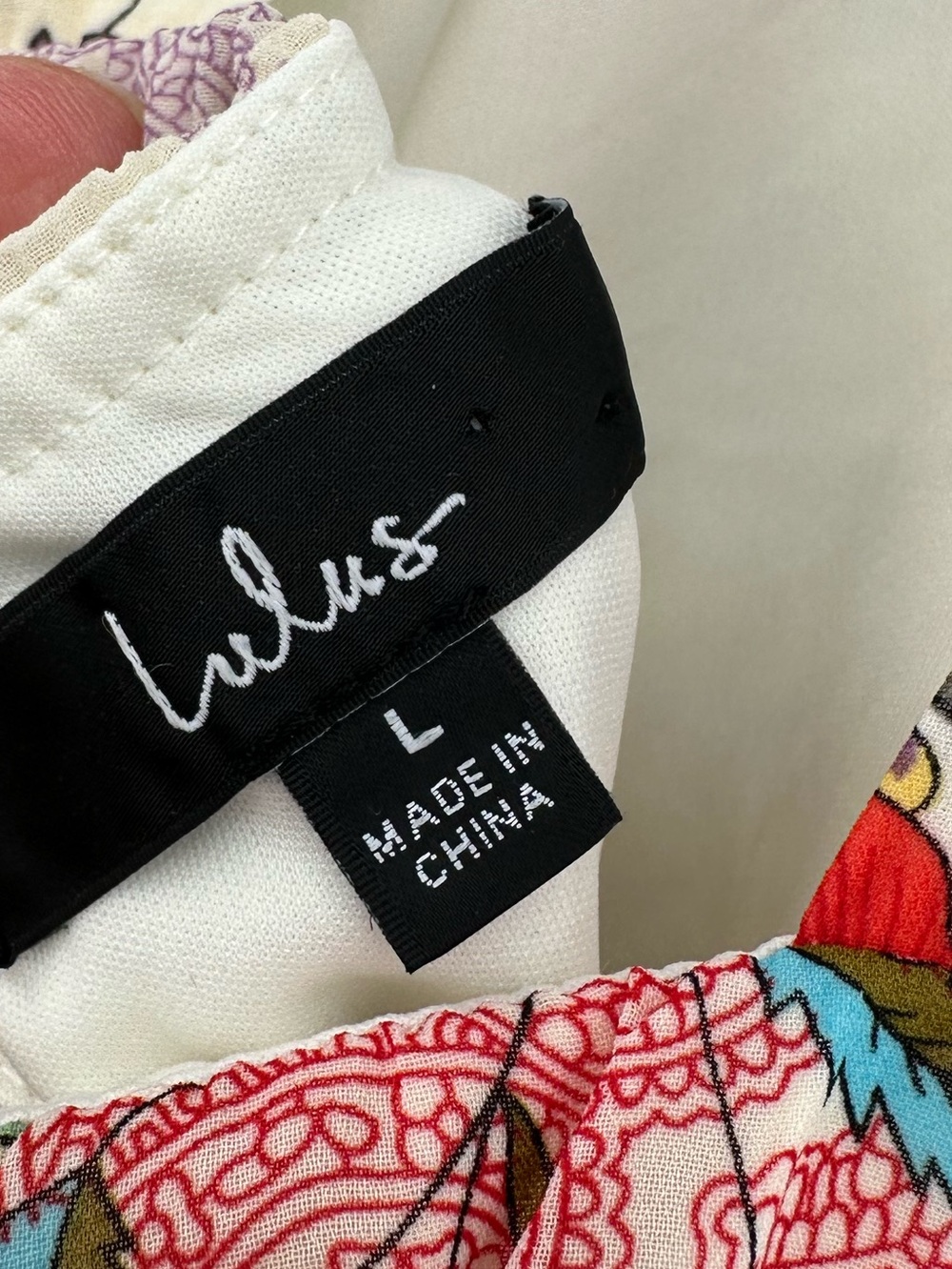 Lulus Lila Cream Floral Print Maxi Dress Size L - Picture 10 of 13